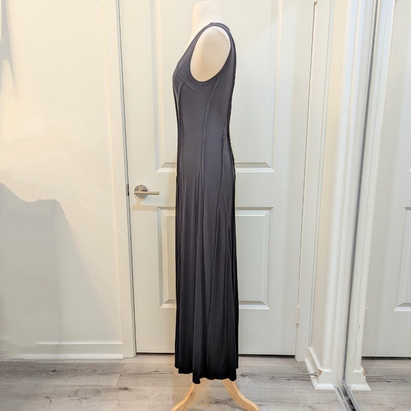Karen Kane Long Black Sleeveless Pleated Fill Maxi Evening Dress - Picture 6 of 10